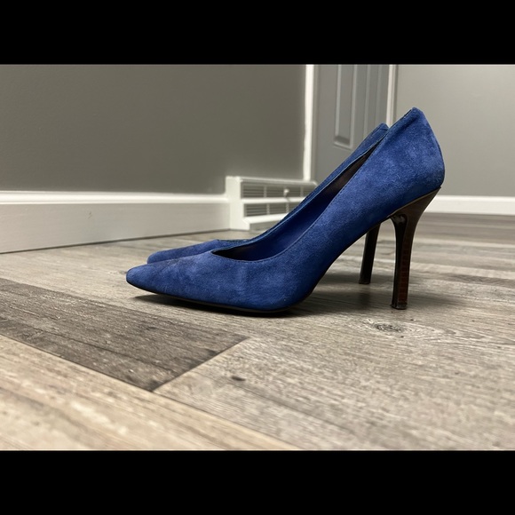 Lauren Ralph Lauren Shoes | Ralph Lauren Royal Blue Suede High Heels | Color: Blue/Brown | Size: 7 | Metrovelli's Closet